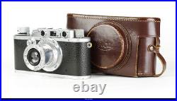 Leica Leitz IIIa 35mm Rangefinder Film Camera Lens Elmar 3,5/5cm Case