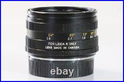 Leica Leitz Summicron R 50mm F2 R-Only 3Cam Black Canada Mint JP A277