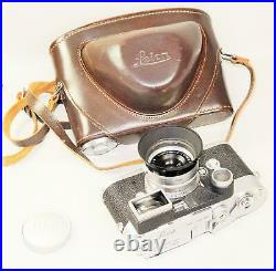Leica M3 Chrome Camera & Leica 35/2 Summicron RF 8 element Withcase, hood, caps Nice
