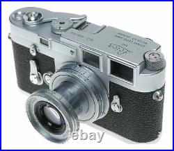 Leica M3 Just Serviced 35mm rangefinder film camera Elmar 2.8/50 cased set