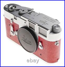 Leica M3 Just Serviced Rangefinder 35mm film camera body re skinned Red #1008511