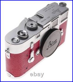 Leica M3 Just Serviced Rangefinder 35mm film camera body re skinned Red #952824