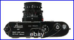 Leica M3 film camera Black re paint Summicron 50mm f2 lens Serviced