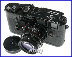 Leica M3 film camera Black re paint Summicron 50mm f2 lens Serviced