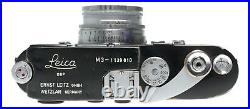 Leica M3 film camera Black re paint Summitar 5cm f2 lens Serviced