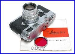 Leica M3 film camera with Summicron 2/50 prime lens Original L seal