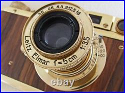 Leica Panzerkampf WWII Vintage Russian EXC! GOLD Camera + Lens Elmar f3,5/5cm