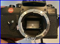 Leica R3 Electronic 35mm SLR Camera with Motor, Grip, Leather Case in Box