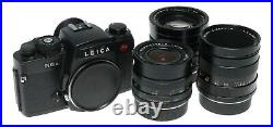 Leica R6.2 SLR 35, 90 and 60mm Macro-Elmarit-R film camera set