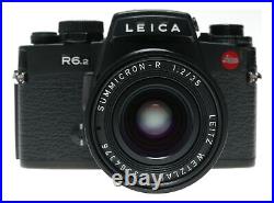 Leica R6.2 SLR 35, 90 and 60mm Macro-Elmarit-R film camera set