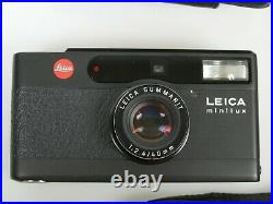 Leica minilux black schwarz titan Summarit 2,4/40 TOP Near Mint +Ta. Case ANKAUF