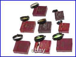Leitz Color filters set of 8x assortment in red boxes for LTM cameras