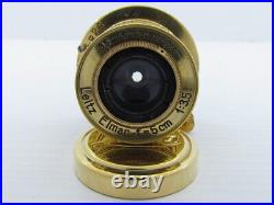 Leitz Elmar F3,5/5cm Vintage Russian M39 Gold Lens to RF camera Leica Fed Zorki