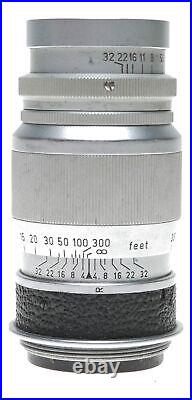 Leitz Elmar f=9cm 14 chrome rangefinder screw mount lens