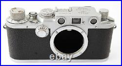 Leitz Leica III F, vintage 35mm camera + 3x lens Elmar 35 50 90 mm + viewfinder