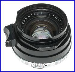 Leitz black Summilux 1.4/35mm infinity lock Canada Rare