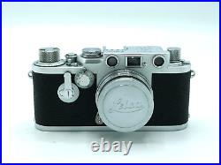 N MINT Leica IIIF Range Finder Film Camera Red Dial Self Timer + Lens