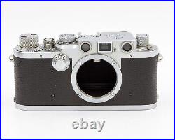 RARE Leica IIIC Factory Converted to IIIF Black Dial Rangefinder Film Camera