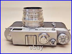 RARE USSR Rangefinder camera Zorkiy-4 35 mm lens JUPITER-8 WITH ENGRAVING! 1968