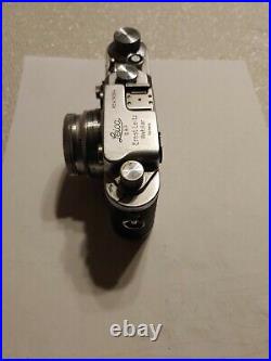 Rangefinder Leica Camera lllb WITH Summitar 50.2 Leather Case