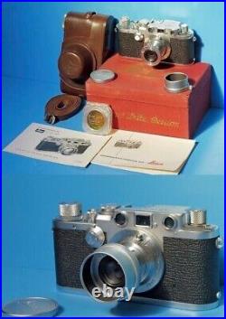 Rare Box A Leica IIIf Red Dial Rangefinder Camera 50 Elmar + Accessories ^MINT^