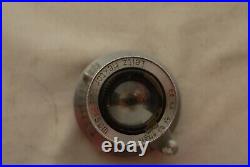 Rare Leitz HECTOR 5cm f/2.5 Chrome with Leica IIIA SM Camera #235674 3A
