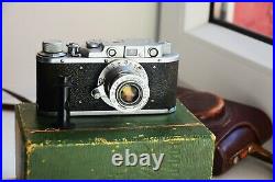 Rare Zorki-1 VINTAGE USSR Copy Leica Film Camera withs lens industar-22 EXCELLENT