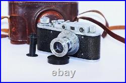 Rare Zorki-1 VINTAGE USSR Copy Leica Film Camera withs lens industar-22 SUPER
