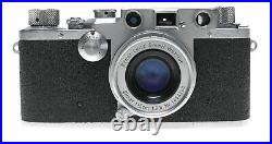 Shark Skin Leica IIIc vintage film camera Elmar 2.8/50mm lens case cap