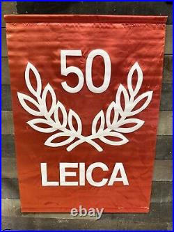 VINTAGE Leica Camera JAHRE 50th Anniversary Hanging Banner Advertising 1975