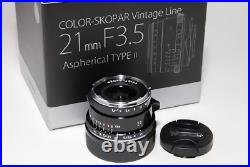 VOIGTLANDER Color-Skopar Vintage Line 21mm f3.5 TypeII Lens Black Leica M Mount