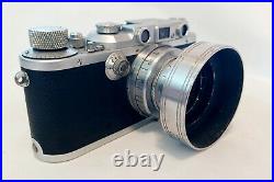Vintage 1937 Leica IIIa 35mm German Camera Summar f=5cm 12 Lens
