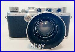 Vintage 1937 Leica IIIa 35mm German Camera Summar f=5cm 12 Lens