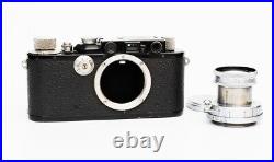 Vintage Black Leica III (F) with Summar f2.0/ 5 cm in exelent condition