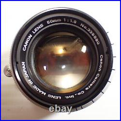 Vintage Canon Camera Co 50mm F1.8 Lens M39 Mount for Leica