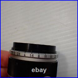 Vintage Canon Camera Co 50mm F1.8 Lens M39 Mount for Leica