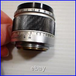 Vintage Canon Camera Co 50mm F1.8 Lens M39 Mount for Leica