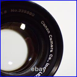 Vintage Canon Camera Co 50mm F1.8 Lens M39 Mount for Leica