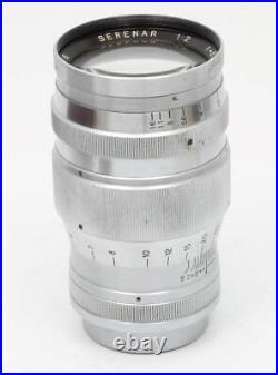 Vintage Canon Serenar 85mm f2 Lens L39 LTM Leica Thread Mount In Case + Finder