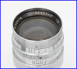 Vintage Canon Serenar 85mm f2 Lens L39 LTM Leica Thread Mount In Case + Finder