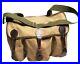 Vintage E Leitz Inc Camera Bag Khaki Canvas Leather Trim Dividers Strap Made USA