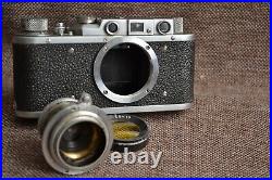 Vintage FED Berdsk Rangefinder camera USSR lens Industar 10 M39 Leica Mount