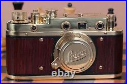 Vintage Film Leica camera rangefinder Lens Elmar f3.5/50mm GOLD (Fed Copy)