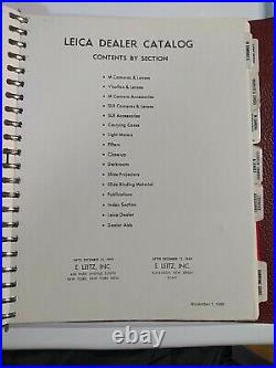 Vintage LEICA Dealer Camera Catalog Manual with Corporate Memos Letters 1971 Rare