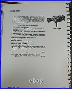 Vintage LEICA Dealer Camera Catalog Manual with Corporate Memos Letters 1971 Rare