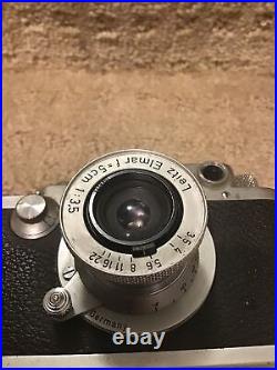 Vintage Leica Camera DRP Ernest Lietz Wetzlar Germany Iiic 432594 Film Untested