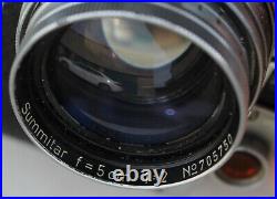 Vintage Leica D. R. P. Ernst Leitz Wetzlar Summitar Camera f=5cm 12 Metraphot