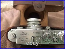 Vintage Leica DRP Ernst Leitz Wetzlar Camera 35mm, 4 lens, light meter & more