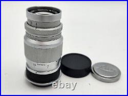 Vintage Leica Ernst Leitz Elmar 9cm 90mm F4 Prime Lens L39 LTM with Caps