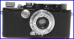 Vintage Leica III BLACK film camera w. Chrome furniture full working